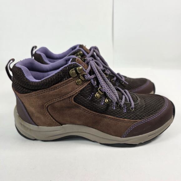Vionic Cypress Women's Size 7 hiking Trail Outdoors boots Purple & brown Lace Up - Picture 2 of 10